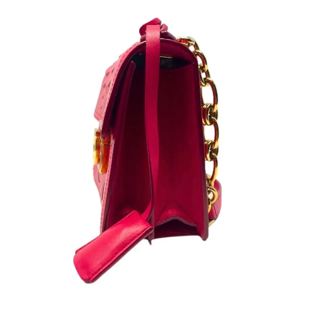 Salvatore‎ Ferragamo Bag Crossbody Shoulder Gancini Top Handle Red Leather Purse